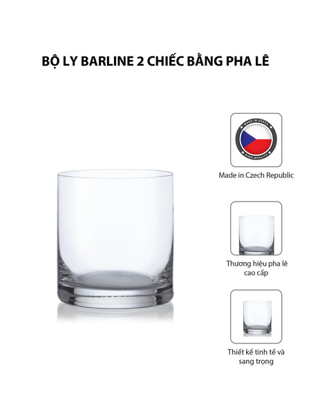 Bộ 2 ly rượu Barline pha lê Bohemia 410ml - Quà Tặng Moriitalia - Công Ty TNHH Đông Dương Sài Gòn
